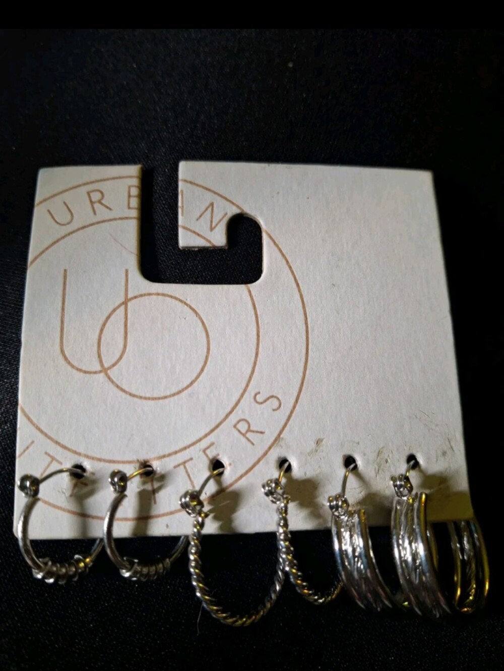 Urban Outfitters Silver Mixed Hoop Earring Set